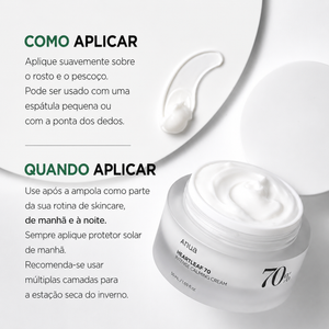 Hidratante Facial Pele Sensível Anua Heartleaf 70% Calmante