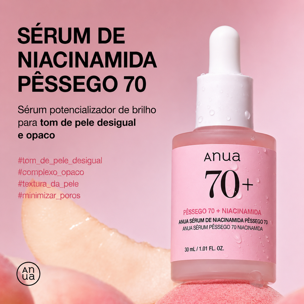 Sérum Niacinamida Anua Peach 70 | Extrato de Pêssego