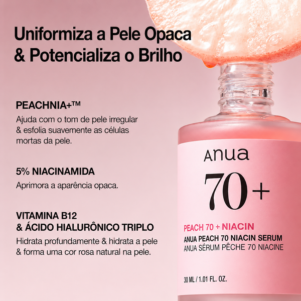 Sérum Niacinamida Anua Peach 70 | Extrato de Pêssego