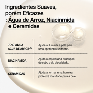 Tônico Facial Hidratante Anua Rice 70 Glow Milky Arroz