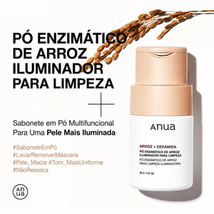 Esfoliante Facial em Pó Anua | Enzimas de Arroz + Ceramida