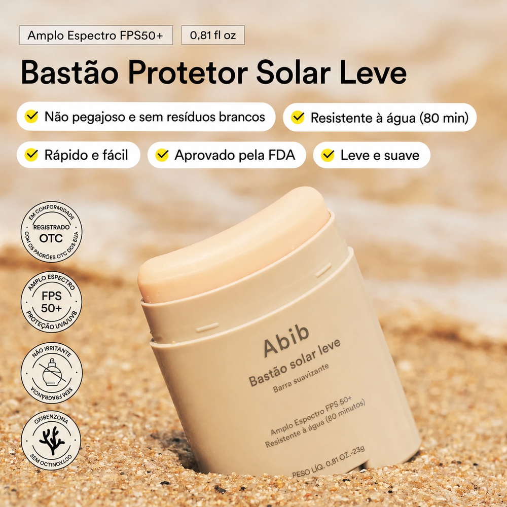 Protetor Solar Facial em Bastão Abib FPS 50+ | Matte Oleosidade