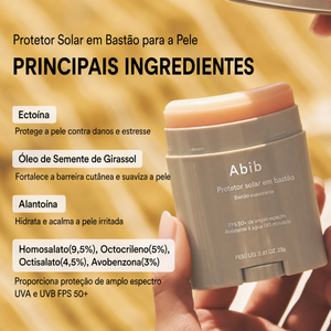 Protetor Solar Facial em Bastão Abib FPS 50+ | Matte Oleosidade