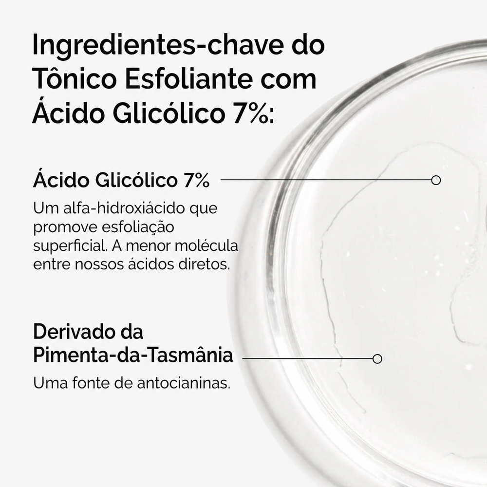 Tônico Facial Esfoliante Ácido Glicólico 7% The Ordinary | Poros e Textura