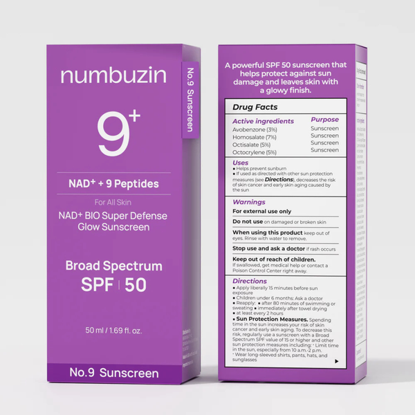 Numbuzin No.9 NAD+ Glow Sunscreen SPF50 | Compre Ja

